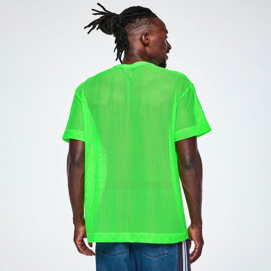 Ultrabright Mesh Boxy Top - Get in Lime