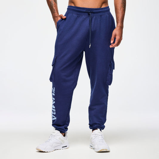 Blue Jean Men's Knit Denim Cargo Pants