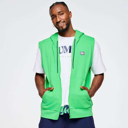 Zumba Out Loud Men's Sleeveless Zip Up Hoodie