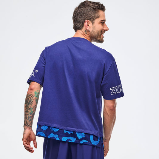 Sizzlin' Men's Crew Neck Tee With Double Layered Hem