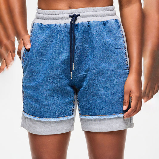 Blue Jean Denim Shorts - Denim