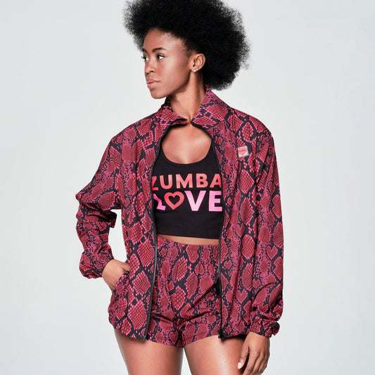 Zumba Love Snakeskin Zip-Up Jacket