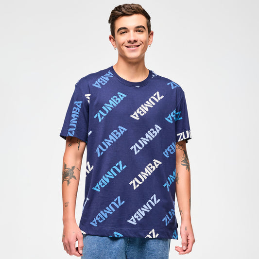 Blue Jean Oversized Crew Neck Top