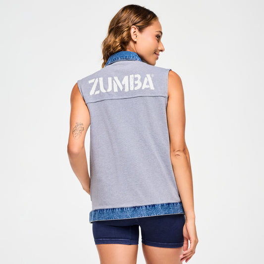 Blue Jean Long Denim Vest