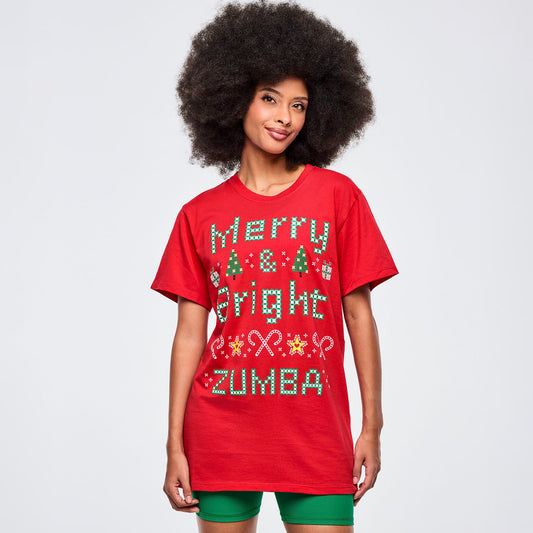 Zumba Holiday Unisex Crew Neck Tee - Red