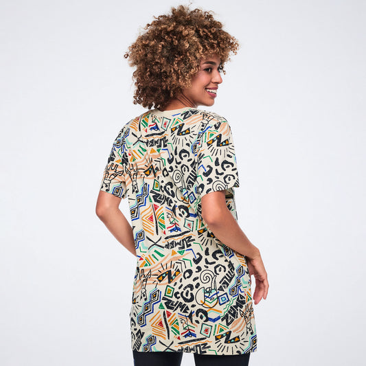 Wildbeat Unisex Crew Neck Tee - Tan/Black