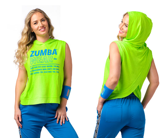 Zumba Wear Open Back Sleeveless Hoodie