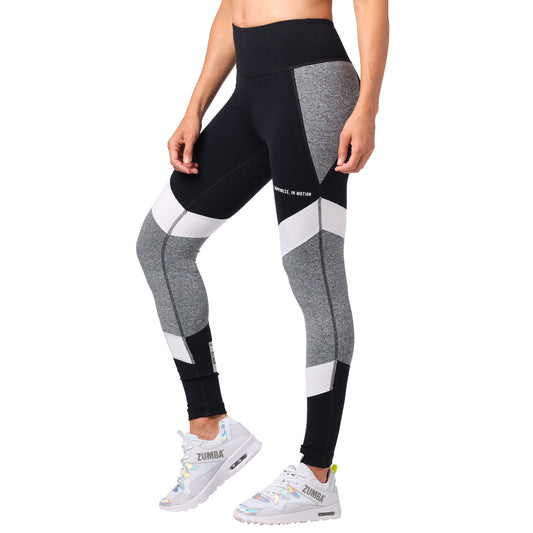 Zumba Happy Panel High Waisted Ankle Leggings