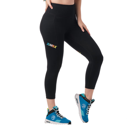 Dance In Color High Waisted Crop Leggings