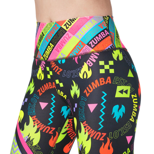 Zumba Printed High Waisted Ankle Leggings