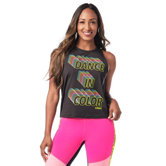 Dance In Color Twisted Back Tank