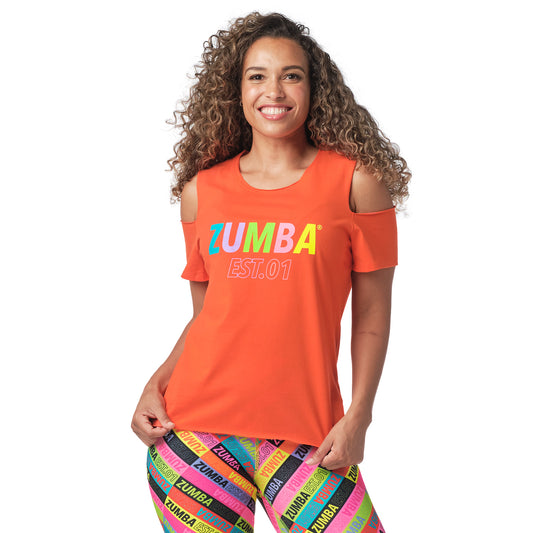 Zumba EST. 01 Cold Shoulder Top