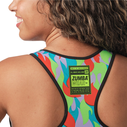 Zumba Fuego Keyhole Bra
