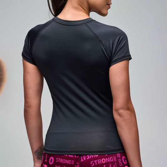 STRONG iD Fitted Top - Bold Black