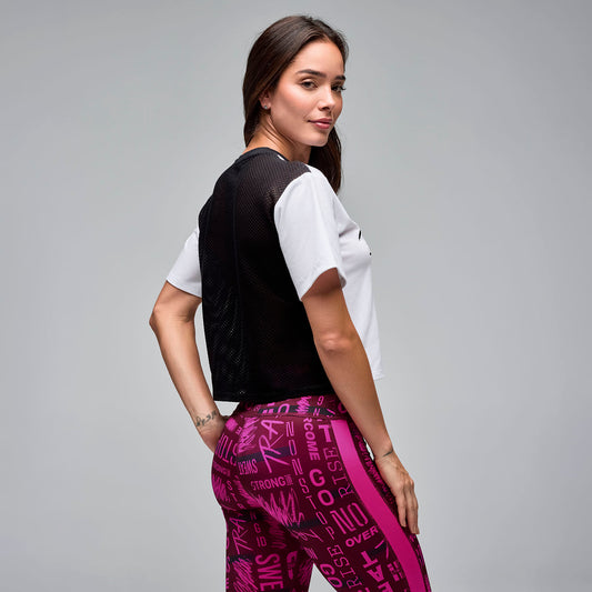 STRONG iD Boxy Top W Mesh Back - White