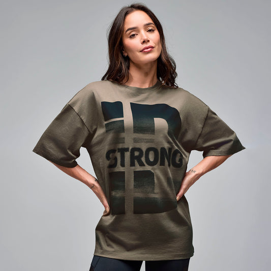 STRONG iD Oversized Tee - Bark