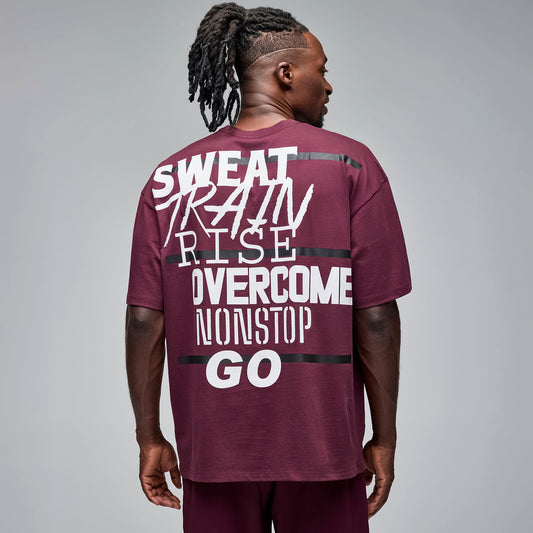STRONG iD Oversized Tee - Dark Burgundy