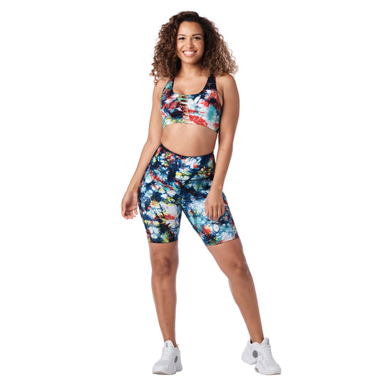 Zumba Worldwide Tie-Dye High Waisted Biker Shorts