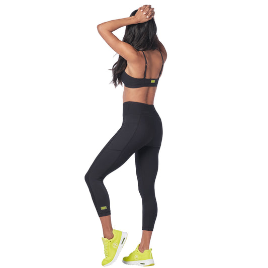 Zumba Dance High Waisted Crop Leggings