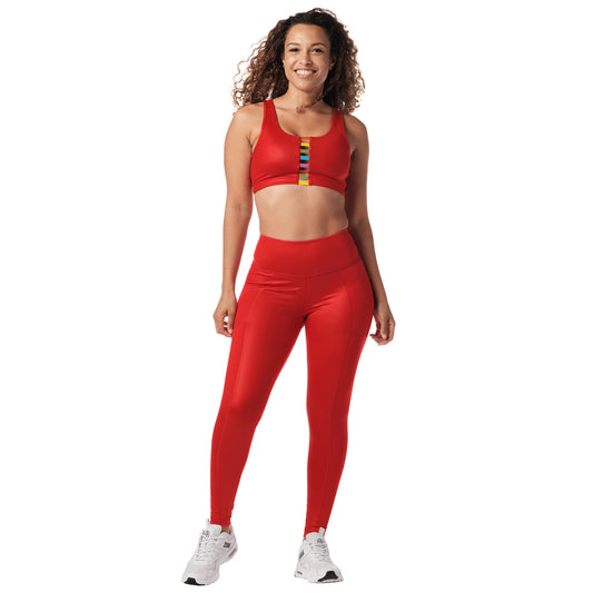 Bright And Bold High Waisted Ankle Leggings