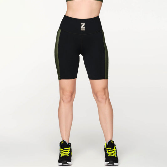Zumba Forever Panel High Waisted Biker Shorts
