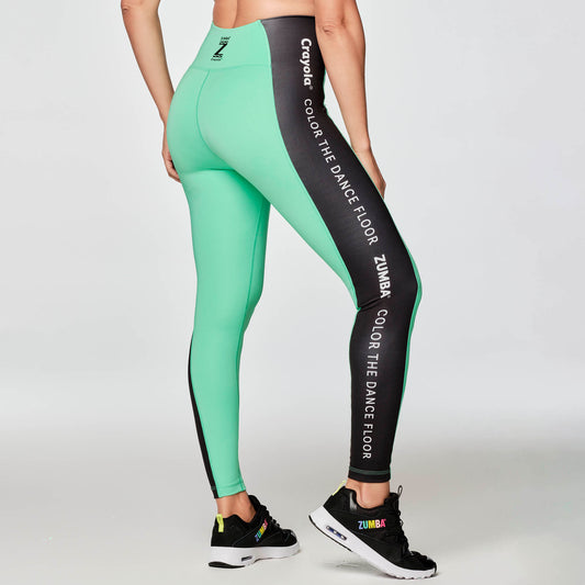 Zumba X Crayola Dance In Color High Waisted Ankle Leggings