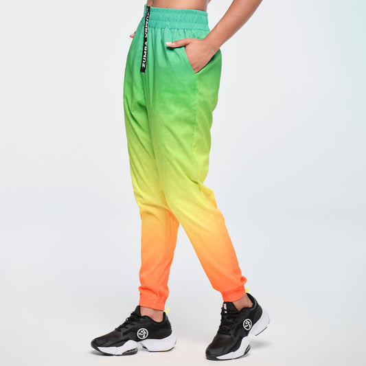 Funscape High Waisted Zip Front Track Pants