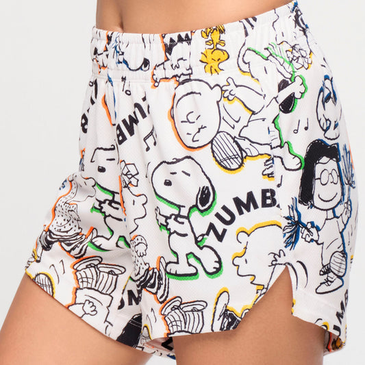 Zumba X Peanuts High Low Mesh Shorts