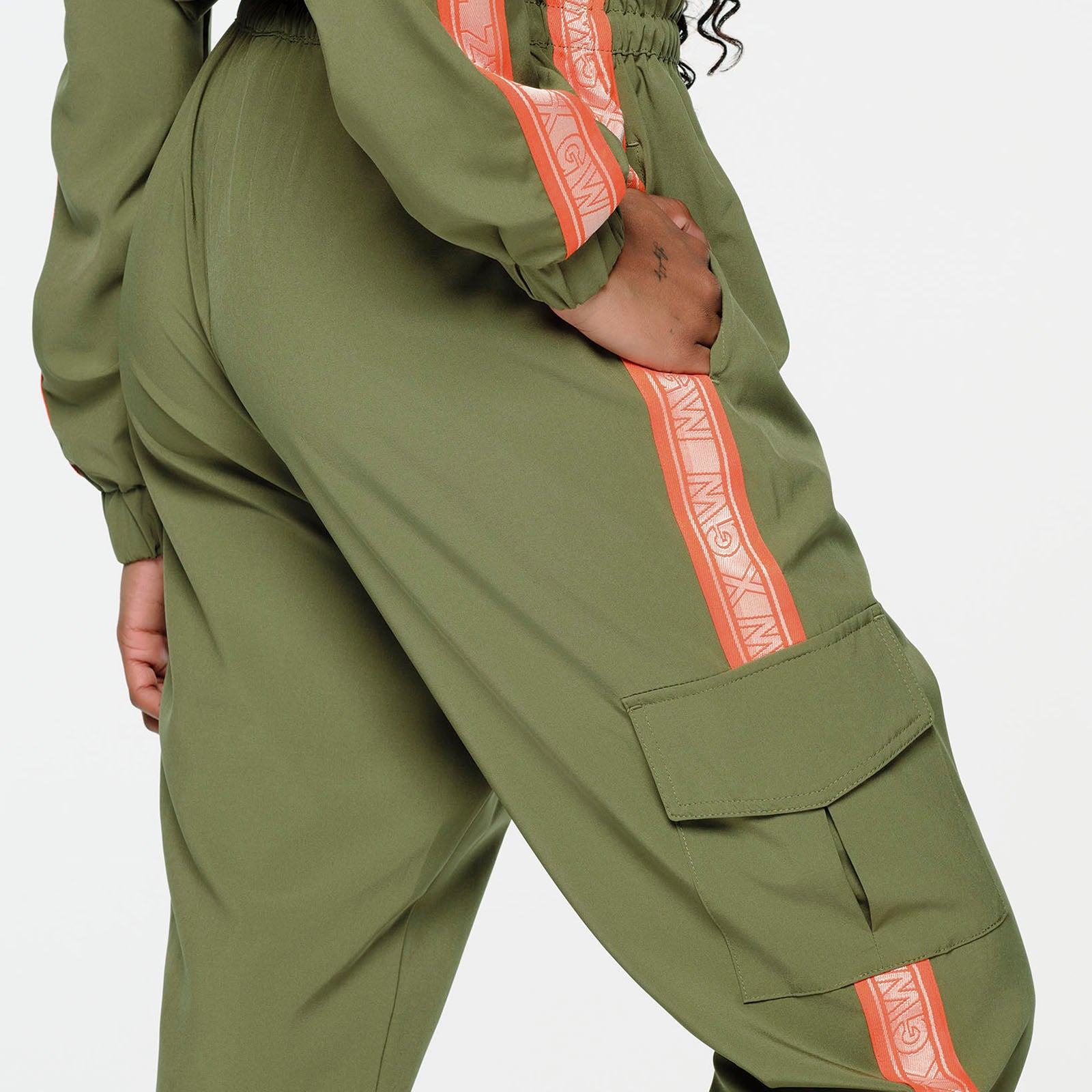 ZW X GW Mock Neck Woven Cargo Jumpsuit – Zumba Factory