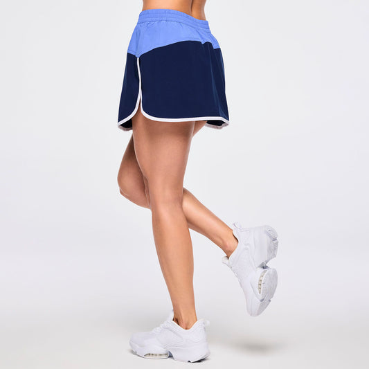 Zumba Out Loud Color Blocked Woven Skort