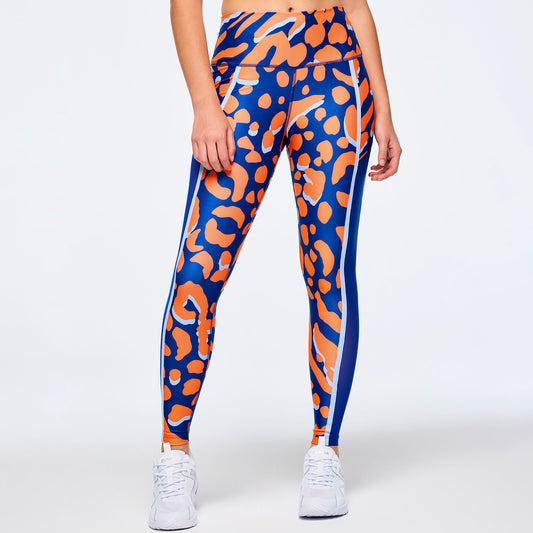 Victory High Waisted Ankle Leggings With Side Inserts