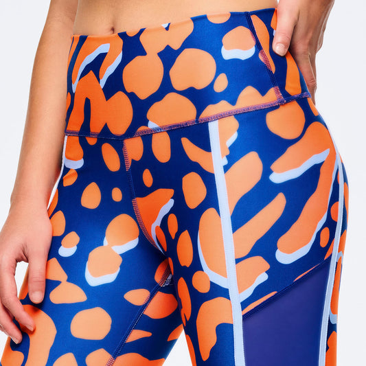 Victory High Waisted Ankle Leggings With Side Inserts