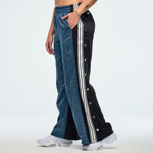 ZW Wide Leg Pants With Side Snap Placket