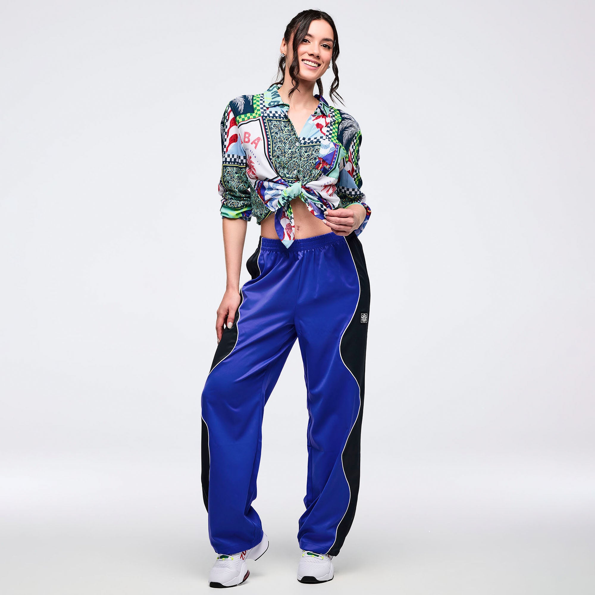 Latin Movement Wavy Track Pants - So Into Blue – Zumba Factory
