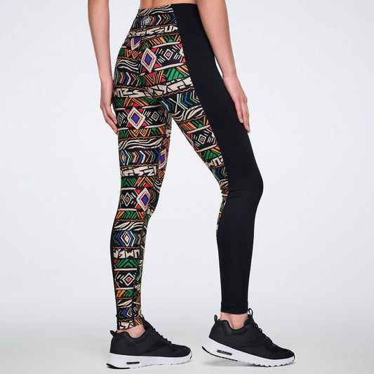 Wildbeat High Waisted Ankle Leggings - Tan/Orange