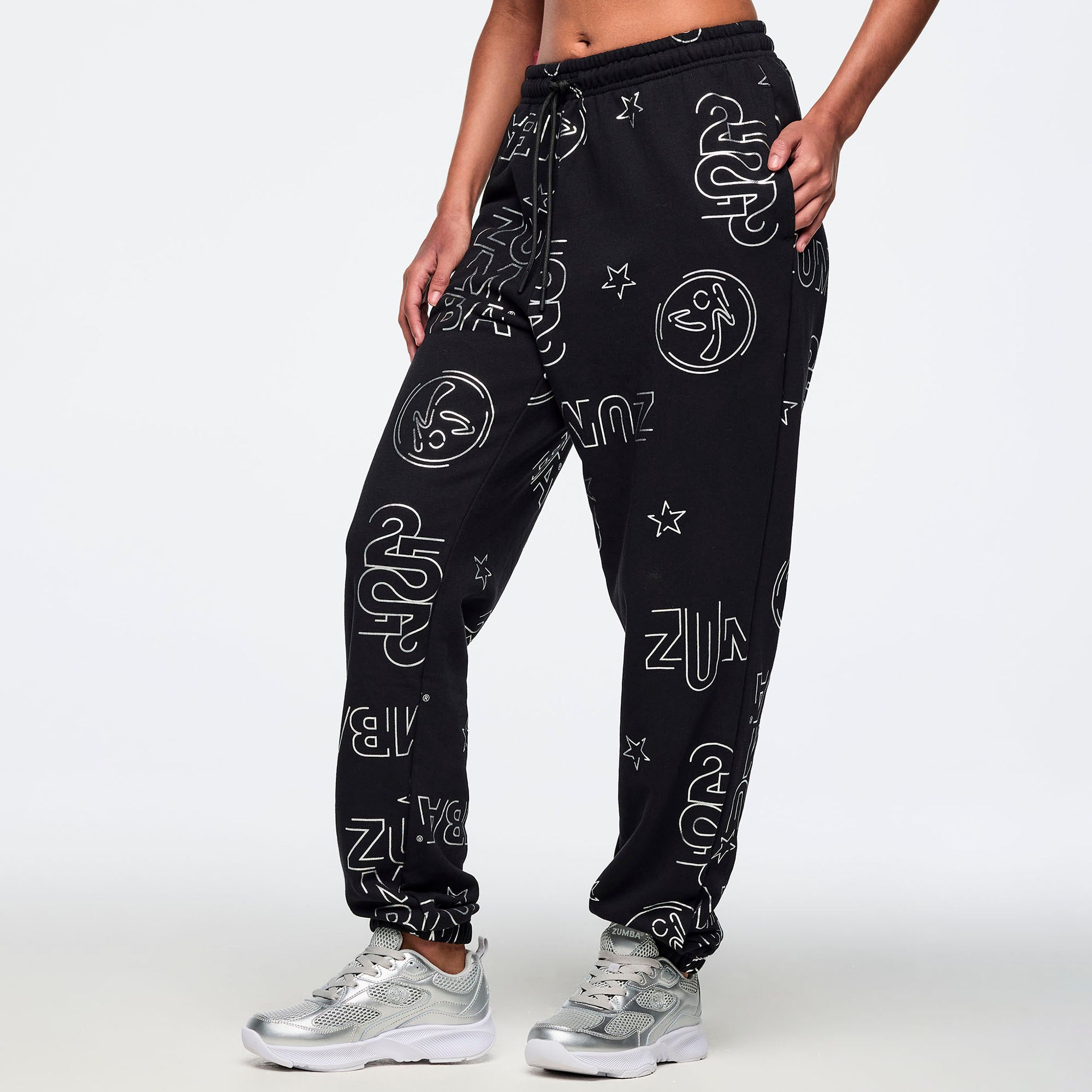 Zumba 25 Slouch Sweatpants - Black/Silver – Zumba Factory
