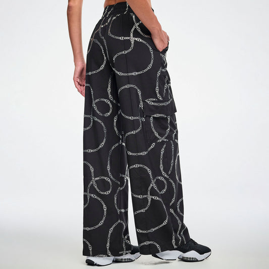 Dale-Z Woven Cargo Pants - Black/Silver
