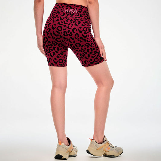 Zumba Z-Lift High Waisted Biker Shorts - Red/Black