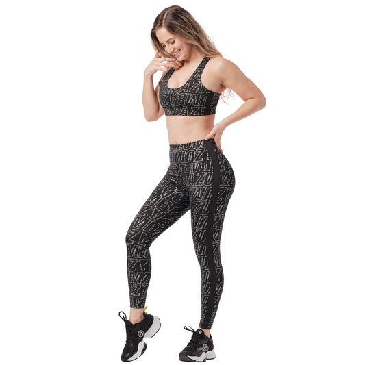 Zumba Dance Floor High Waisted Ankle Leggings