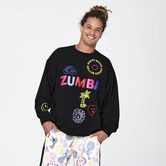 Happy Never Looked Better Oversized Sweatshirt