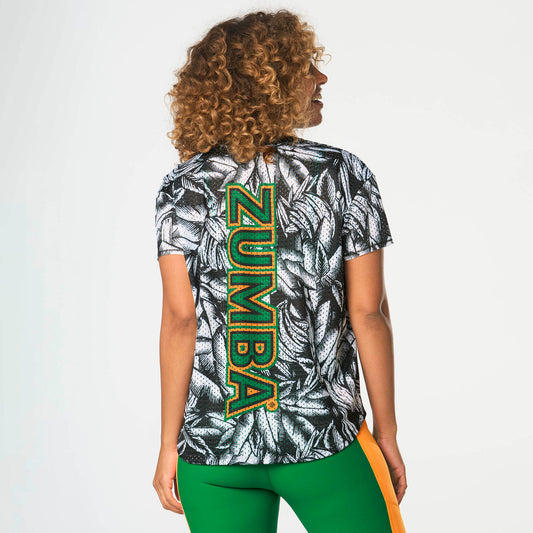 Zumba Tropics Hi-Lo Mesh Top