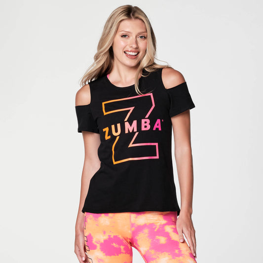 Zumba Wild Cold Shoulder Top