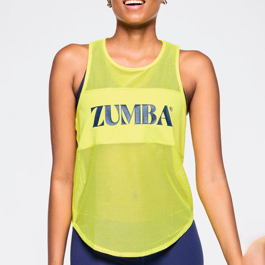 Zumba Out Loud Mesh Tank With Front Panel