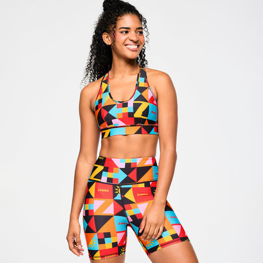 Zumba Rays Square Neck Bra