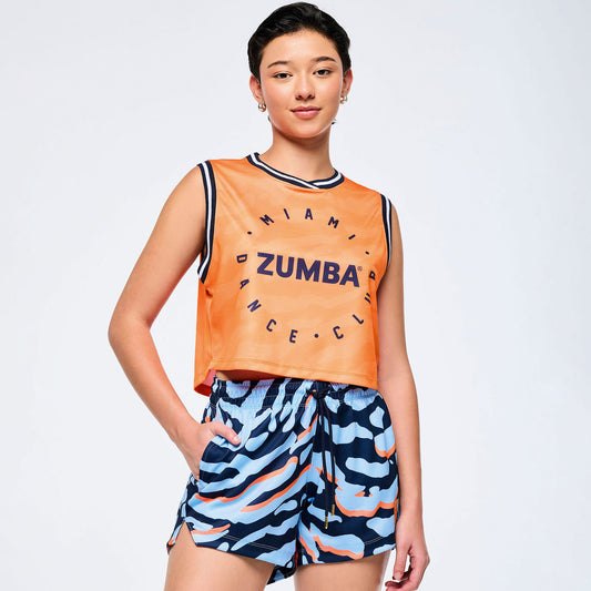 Victory Crop Loose Tank With Crossover Neck