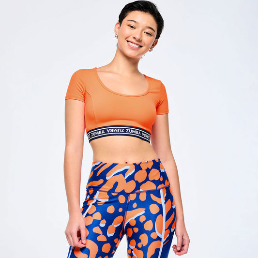 Victory Scoop Neck Crop Top