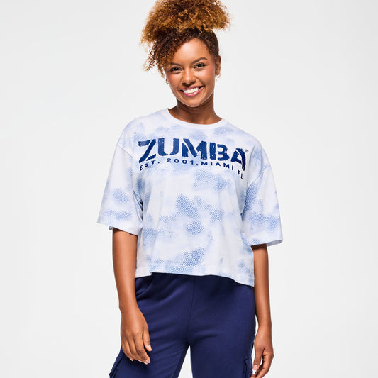 Blue Jean Oversized Boxy Crop Top