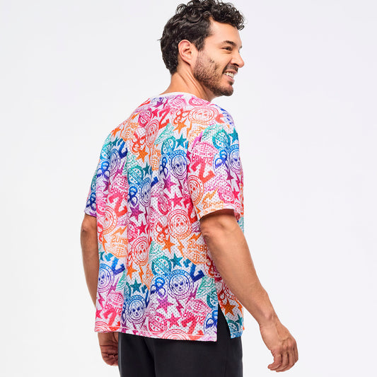 Zumba Libre Boxy Mesh Top With Side Slits