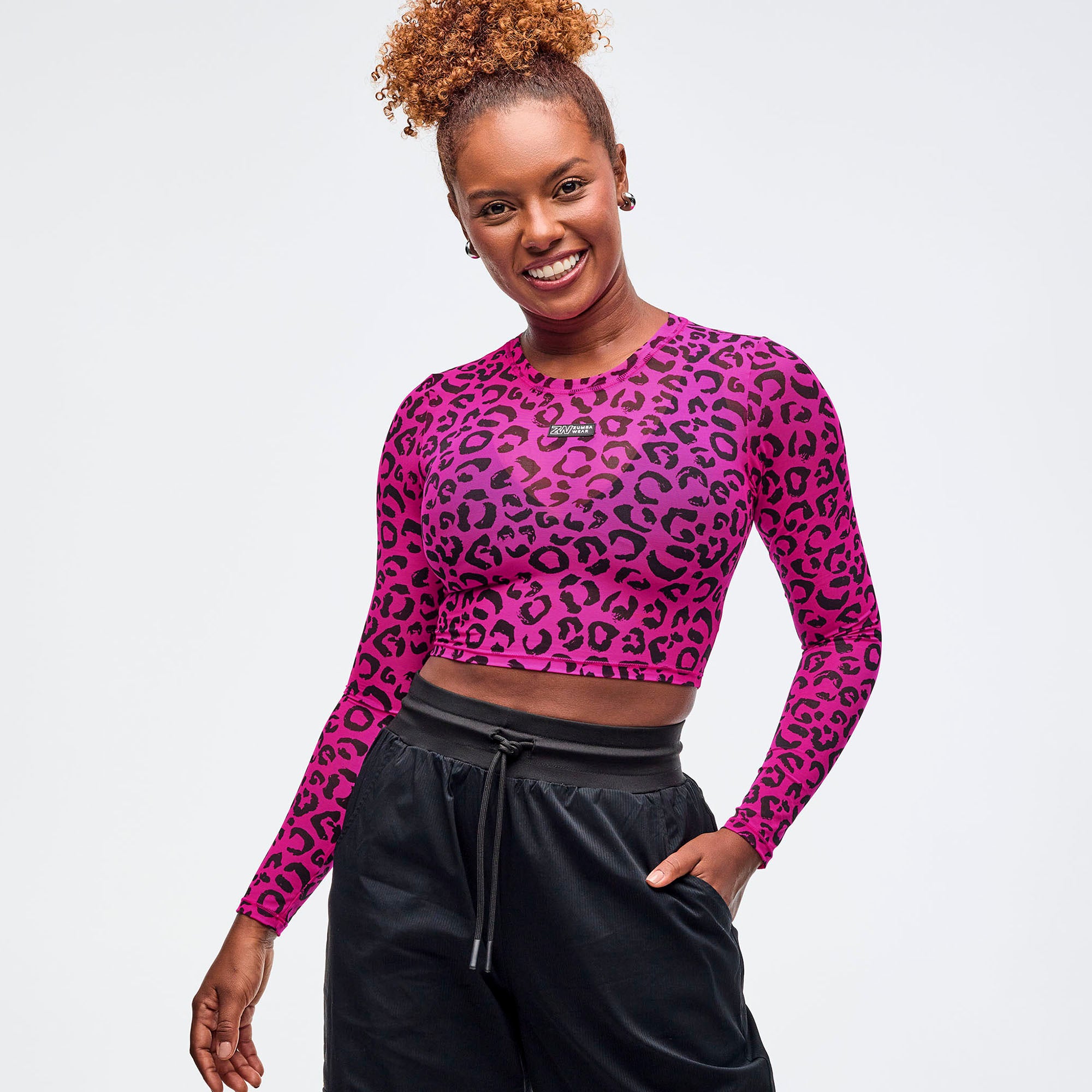 Sizzlin' Long Sleeve Mesh Crop Top – Zumba Factory