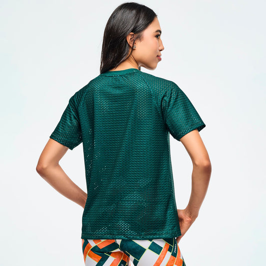 Class of 2001 Mesh Crew Neck Top